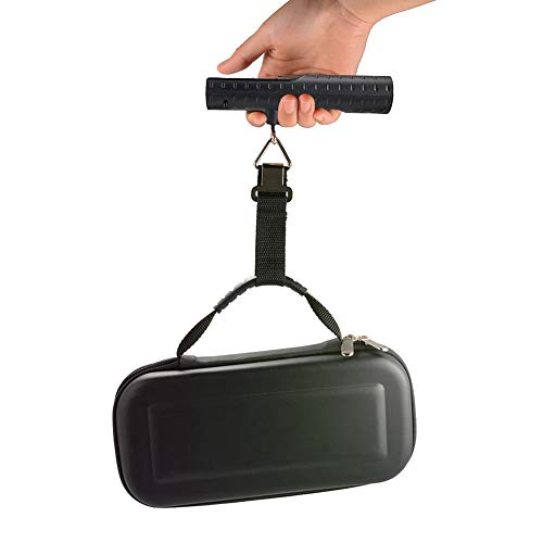 Báscula de equipaje, Báscula de equipaje colgante recargable, 50 kg/110 lb LCD Báscula de pesca de viaje Banco de potencia de peso electrónico, Deducción de tara, Bloqueo, Cero, Apagado automático, Ad