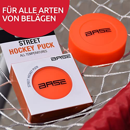 Base Callejero Street Puck I para Todas Las revestimientos y temperaturas I Niños y Adultos I Hockey en línea y Calle I Naranja, Unisex, 7,5 cm