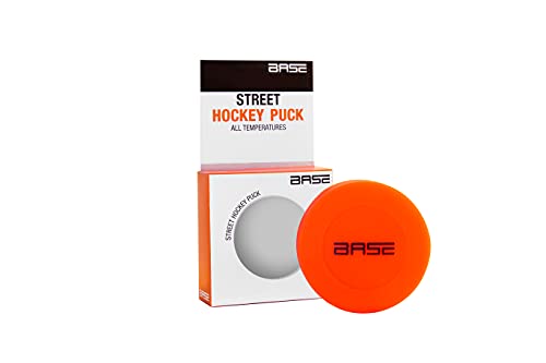 Base Callejero Street Puck I para Todas Las revestimientos y temperaturas I Niños y Adultos I Hockey en línea y Calle I Naranja, Unisex, 7,5 cm