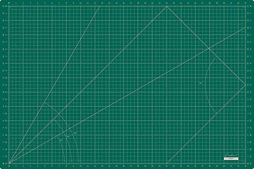 Base de corte grande 90x60 cm (A1) milimetrada en CENTÍMETROS y PULGADAS, auto cicatrizante - Kadusi