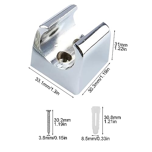 Base del cabezal de ducha, Soporte de ducha ajustable, Cabezal de ducha fijable, Accesorios de ducha, Soporte de ducha de pared, Proceso de chapa multicapa Soporte de ducha(plata)