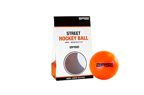 Base Pelota de Hockey Callejero Unisex, dureza Dura, para Todos los revestimientos, Ideal en temperaturas cálidas, Hockey en línea y en la Calle, 6,5 cm, Color Naranja