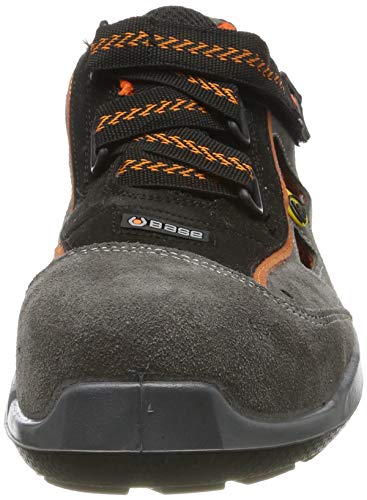 BASE Protection Aerobic S1P ESD SRC Zapato de Seguridad, Talla: 42, Color: Gris/Naranja, B0617GOR42