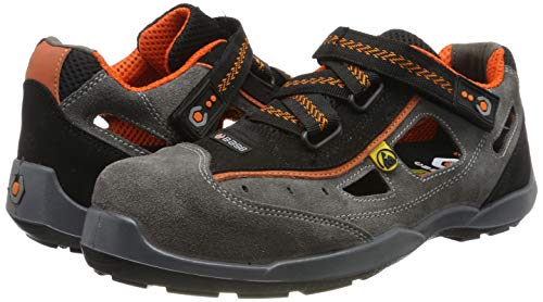 BASE Protection Aerobic S1P ESD SRC Zapato de Seguridad, Talla: 42, Color: Gris/Naranja, B0617GOR42