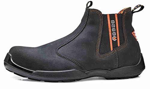 BASE Protection Dealer S1P SRC Zapato de Seguridad, Talla: 42, Color: Negro/Naranja, B0652BKO42