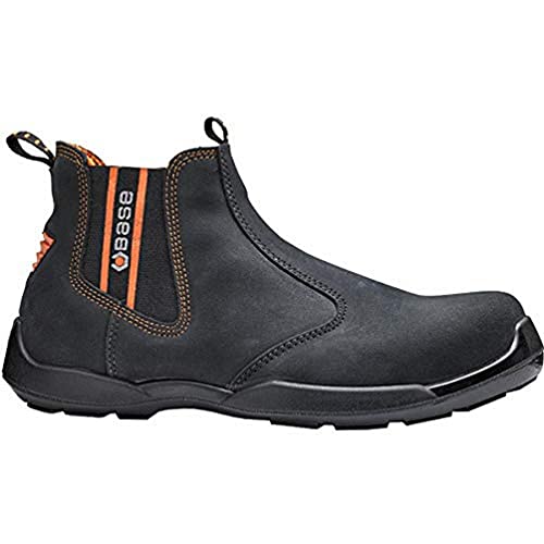 BASE Protection Dealer S1P SRC Zapato de Seguridad, Talla: 42, Color: Negro/Naranja, B0652BKO42