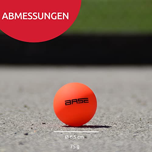 Base Street Hockey Ball – Liquid Filled I No-Bounce Technology I para Todas Las temperaturas I Hockey en línea y Calle I Naranja