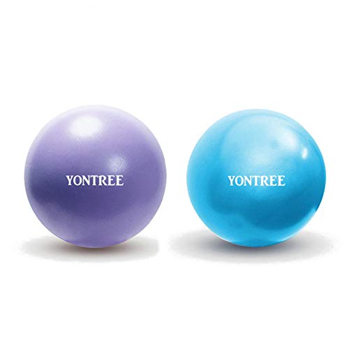 BASONG 2 Pack Balón de Pilates, Pelota Antideslizante, Mini Pelota de Ejercicio con Pipeta Inflable para Yoga, Pilate, Oficina Ball Silla, Classroom Flexible Seating y Core Training