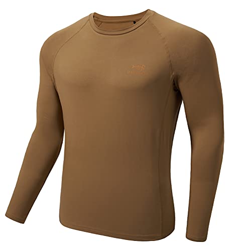 BASSDASH - Camiseta de Capa Base térmica Ligera para Hombre, Ropa Interior antimicrobiana, cálida, ultrasuave, de Secado rápido, FS19M