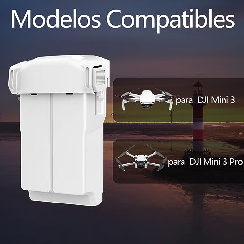 Batería Mini 3 Pro Plus, MVMOD 3850mAh Batería de Vuelo Inteligente para dji Mini 3, 47Mins MAX Tiempo de Vuelo Batería para dji Mini 3 Pro Drone(Sólo para Cargadores Originales dji)