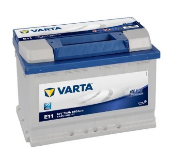 BATERIA plomo ácido COCHE VARTA BLUE DYNAMIC E11 74AH 680A 12V POSITIVO DERECHA Dimensiones: (L) 278mm.- (Al) 190mm.- (A) 175mm. Para automóvil de turismo