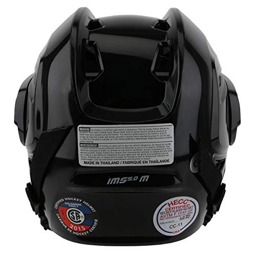 Bauer IMS 5.0 Casco Combo Hombre - Negro, Mediana