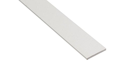 BawiTec PVC tapajuntas plástico Listón (80 mm, 600 cm Plástico plano Perfil Blanco