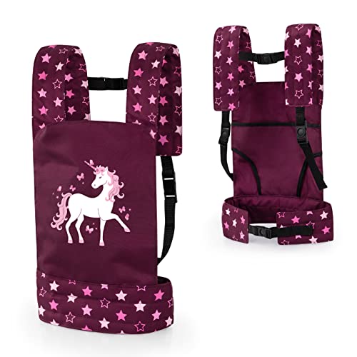 Bayer Design- EasyCarry Portador muñeca, Ajustable, Delantera y Trasera, Burdeos, Rosa, Unicornio, Color (62223AA)