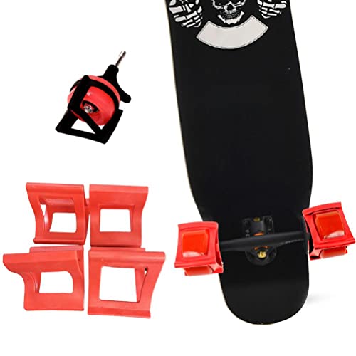 BBABBT 4 piezas de patineta Trick Trainer Aprende Patinar más rápido y seguro para principiantes, niños, adolescentes, niños, niñas, adultos, patineta, entrenador, anillo de protección