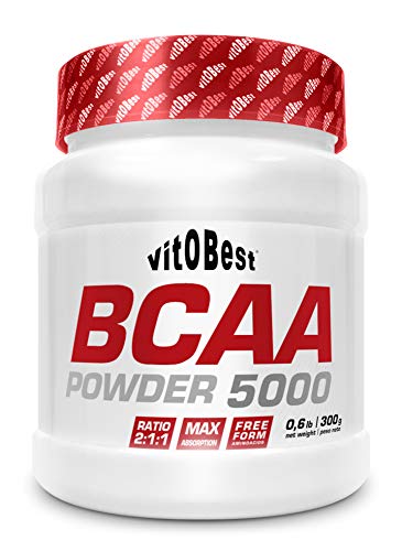 BCAA 5000 Powder - Aminoácidos Ramificados en Polvo y Cápsulas BCAA - Fuerte Recuperador Muscular - Suplementos Deportivos - Vitobest (Neutro, 300 Tablets) (Mora, 300g)