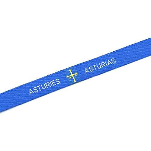 BDM - Pulsera de Asturias, Bandera asturiana de Tela Azul con Escudo