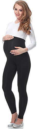 Be Mammy Leggins Premamá Largos Embarazo Lactancia 02(Negro, XL)