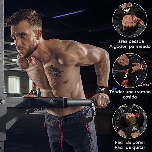 BEAST RAGE Correas de Levantamiento de Pesas con Soporte Acolchado para Las muñecas. Correas de Fitness de Gimnasio con agarres flexión Gel Mejor Gama Levantamiento Potencia Culturismo (Silicon Blanc