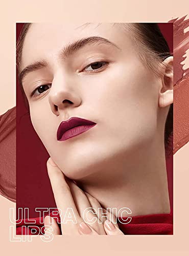 Beauty Glazed Juego De 6 Piezas De Brillo De Labios Mate Aterciopelado + Delineador De Labios Lã¡Piz Labial Impermeable Lápiz Delineador De Labios Suave Juego De Mejora De Labios Maquillaje