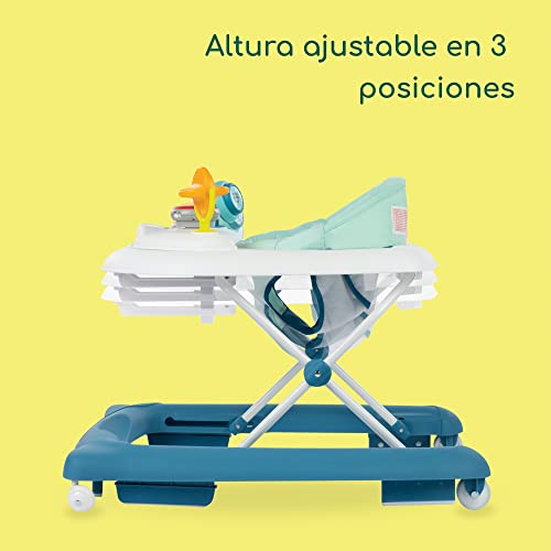 Bebeconfort Explorer Andador bebé primeros pasos, 3 alturas regulables, Centro de actividades con 12 melodías, asiento acolchado, Base Antivuelco, para niños 6 meses – 12 kg, Color Happy Day