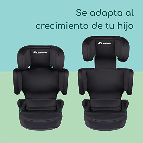 Bebeconfort Road Fix i-Size silla de coche isofix 15-36 kg Grupo 2/3 para niños de 100-150 cm, aprox. 3,5-12 años, silla de coche plegable, regulable en altura, Color Black Mist