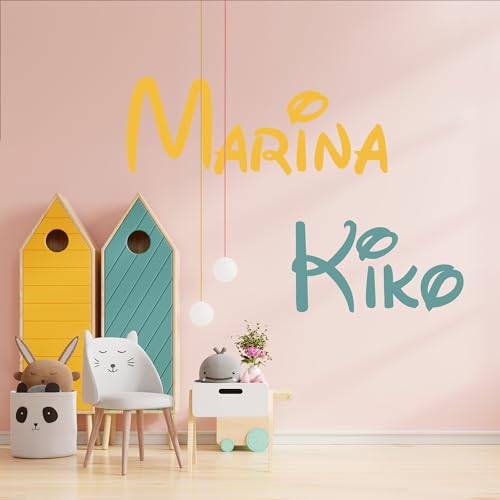 Becral - Nombre personalizado | Pegatinas personalizadas Nombre para pared, puerta o armario | Vinilo Decorativo Pared infantil | Pegatinas infantiles | Pegatinas pared decorativas