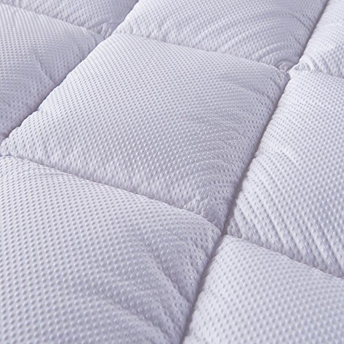 Bedecor Sobrecolchon de Microfibra 120x200, Muy Suave y Comodo Cubre Colchon con Diseño Antideslizante, 3D Massage Bubbles Lujoso Topper 120x190/200, Funda Antialérgica y Lavable a Maquina