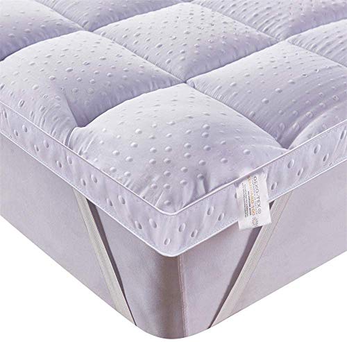 Bedecor Sobrecolchon de Microfibra 120x200, Muy Suave y Comodo Cubre Colchon con Diseño Antideslizante, 3D Massage Bubbles Lujoso Topper 120x190/200, Funda Antialérgica y Lavable a Maquina