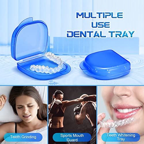 Beesjuy Kit de Protección Dental 4Pcs, Ferula Descarga Bruxismo, Férula Dental de Descarga, Protector Bucal Para Dormir, Material Termoplástico de Calidad Alimentaria, Prevenir el Bruxismo, ATM