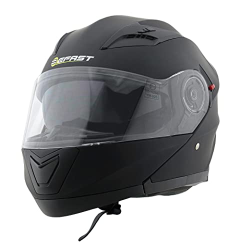 Befast | Modular Way - Casco de Moto Modular con Mentonera Abatible, Casco de Scooter Modular con Visera Abatible, Casco de Moto Modular Homologado con Doble Visera