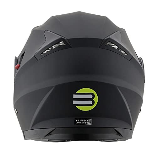 Befast | Modular Way - Casco de Moto Modular con Mentonera Abatible, Casco de Scooter Modular con Visera Abatible, Casco de Moto Modular Homologado con Doble Visera