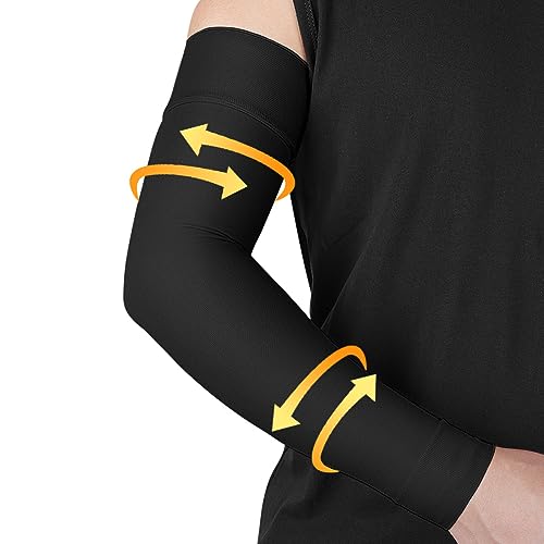 Beister,Funda de compresión médica para hombres y mujeres (individual) de 20-30 mmHg, soporte completo de compresión graduada con banda de silicona para linfedema, lesiones en el brazo, deportes