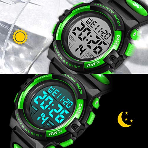 BEN NEVIS Reloj Digital para Niños, Reloj de Los Niños Deporte LED Impermeable Alarma Calendario Luminoso Multifuncional Cronógrafo Reloj de Pulsera para Niños