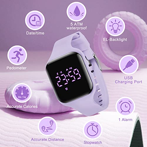 BEN NEVIS Reloj Niño, Digital para Niña Niños con Alarma, Calorías, Pedómetros,Regalo de Cumpleaños para Niños y Niñas 5-15 Años