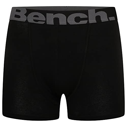 Bench,Paquete múltiple de calzoncillos tipo bóxer de algodón transpirable para hombre, ajuste clásico, paquete de 7, 9 y 10, ropa interior de regalo, S, M, L, XL,Paquete de 7 unidades, color negro