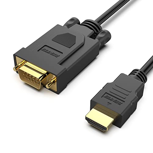 BENFEI Cable HDMI a VGA 0.9M, Unidireccional HDMI (Fuente) a VGA (Monitor) Macho a Macho, Compatible para Computadora HDMI, Monitor VGA, Proyector, Raspberry Pi, Roku, Xbox y Más