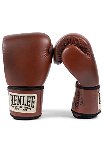 BENLEE Guantes de Boxeo de Cuero Premium Training Brown/Black/Beige 18 oz