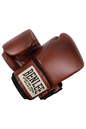 BENLEE Guantes de Boxeo de Cuero Premium Training Brown/Black/Beige 18 oz