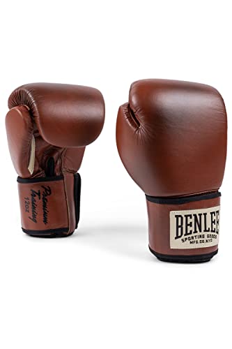 BENLEE Guantes de Boxeo de Cuero Premium Training Brown/Black/Beige 18 oz