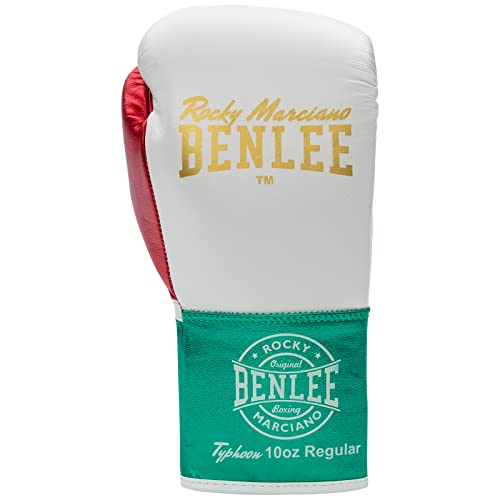 BENLEE Guantes de boxeo de piel Typhoon White/Green/Red 08 oz R