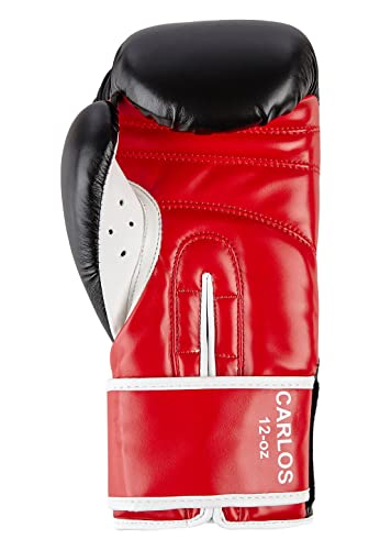 BENLEE Rocky Marciano Carlos Guantes de Boxeo, Unisex Adulto, Negro, Rojo y Blanco, 237 ml