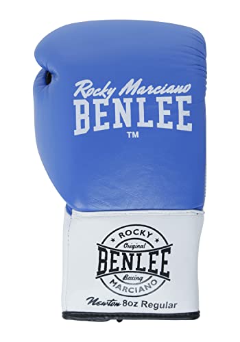 BENLEE Rocky Marciano Unisex - Guantes de Cuero para Adultos, Color Dorado/Blanco/Negro, 228 oz R