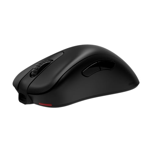 BenQ Zowie EC2-CW Ratón ergonómico inalámbrico para Juegos/e-Sports | Receptor Mejorado | Rueda de 24 Pasos | Sin Controlador | Revestimiento Negro Mate | Tamaño Medio