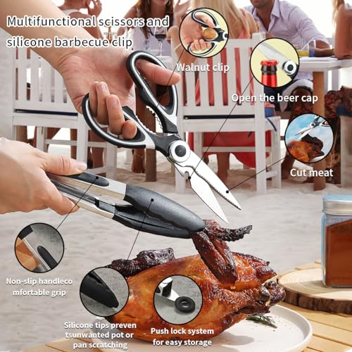 Berglander Juego de Utensilios de Cocina para Camping con Juego de Cubiertos y Plato, Tazas vajilla, Camping Accesorios Camper, Utensilios de Cocina para Acampada, para Picnic, Barbacoa y Camping