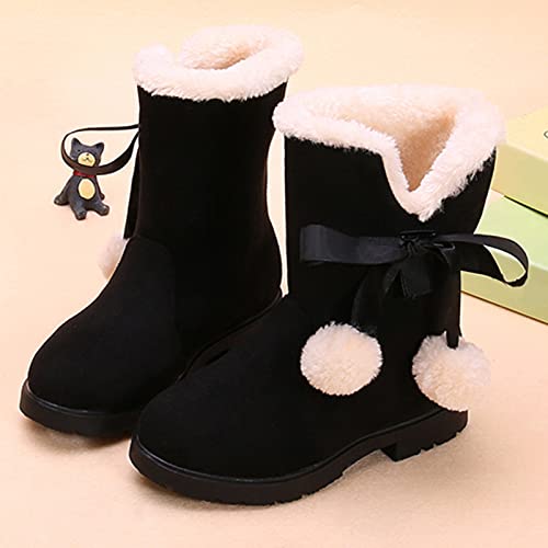 Berimaterry Botines de felpa Niñas 4-12Años Botas de nieve botas Niña invierno rebajas Bonita Zapatos para niñas antideslizantes zapatos princesa niñas zapatos comunion niña botas niña Tobillo