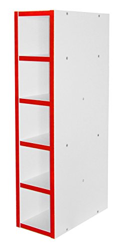 Berlioz Creations – Mueble de Cocina, Almacenamiento para Botellas, Otros, Rojo Brillante, 15,2 x 33,2 x 70 cm