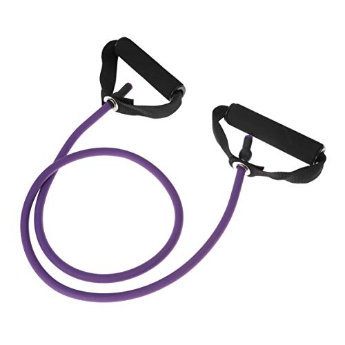 BESPORTBLE 1 Pc Gomas Elásticas Fitness Bandas De Resistencia con Mango Cuerdas De Ejercicio De Resistencia Ejercicios con Bandas Elásticas Púrpura Deportes Correa Elástica Aptitud Física