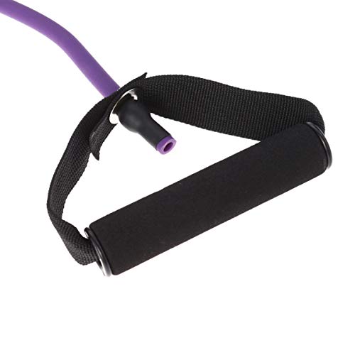 BESPORTBLE 1 Pc Gomas Elásticas Fitness Bandas De Resistencia con Mango Cuerdas De Ejercicio De Resistencia Ejercicios con Bandas Elásticas Púrpura Deportes Correa Elástica Aptitud Física