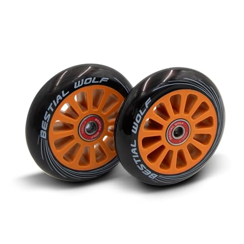 Bestial Wolf Pilot XX2 Pack Dos Ruedas Originales Diámetro 100 mm para Scooter Freestyle  Naranja